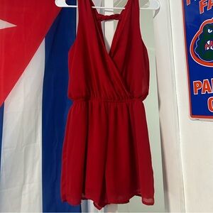 Elegant Red Sleeveless Dress